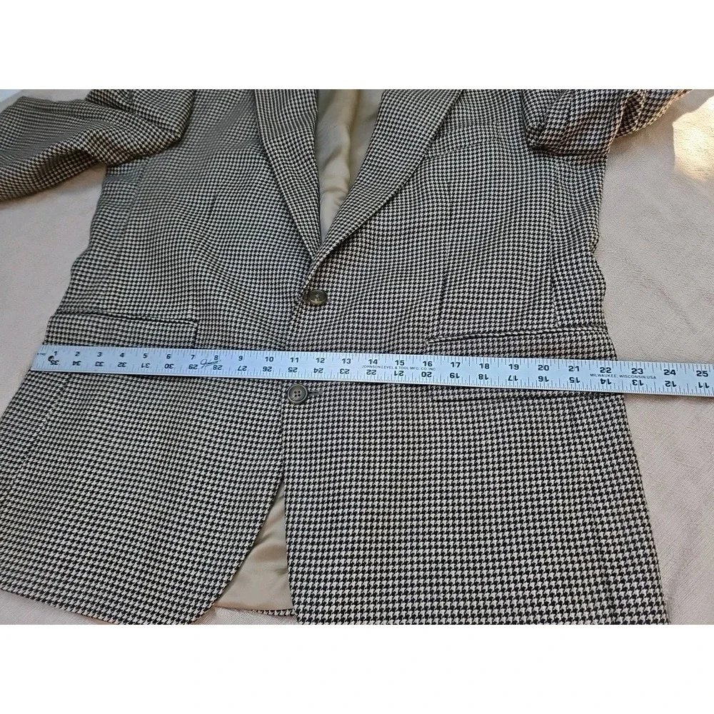 Ralph Lauren Polo University Club Tweed Blazer Jacket Vintage USA Houndstooth 44